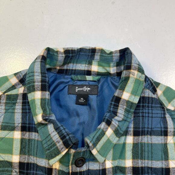 GOTCHA Farmland Flannel Quilted JACKET Sz Mens XL Bottle Green - Picture 6 of 9